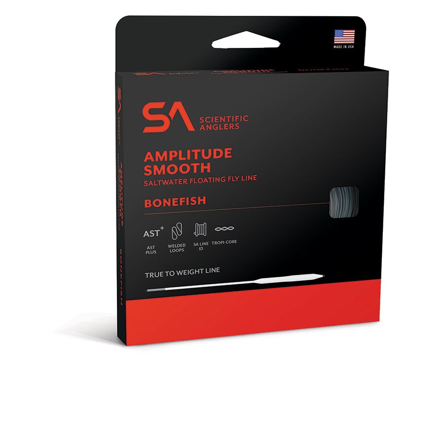 Scientific Anglers Amplitude Smooth Bonefish Taper Fly Line in Black and Surf and Ivory